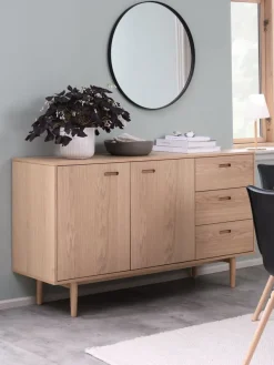 Dressoir MARSTRAND 2 deuren 3 lades naturel eik