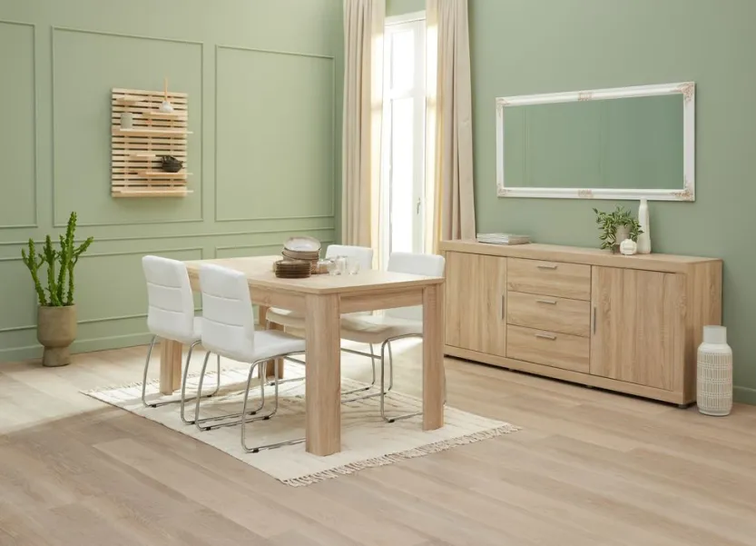 Dressoir RINDSHOLM 2 deuren 3 lades eiken kleur