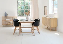 Dressoir SNESLEV 2 schappen eiken kleur