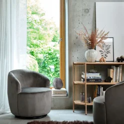 Dressoir SNESLEV 2 schappen eiken kleur