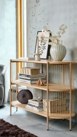 Dressoir SNESLEV 2 schappen eiken kleur