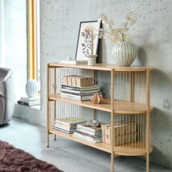 Dressoir SNESLEV 2 schappen eiken kleur