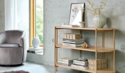 Dressoir SNESLEV 2 schappen eiken kleur