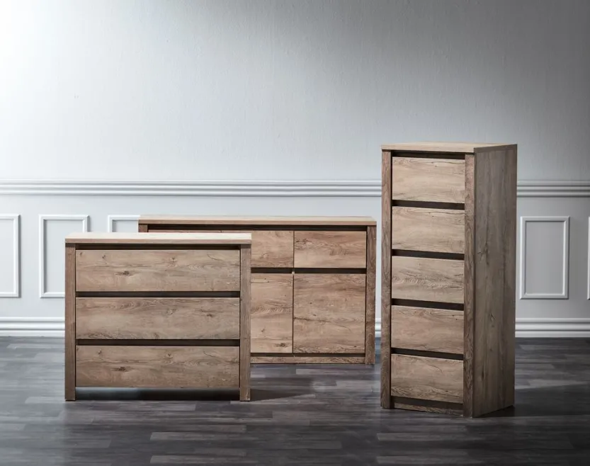 Dressoir VEDDE 3 deuren 3 lades eiken