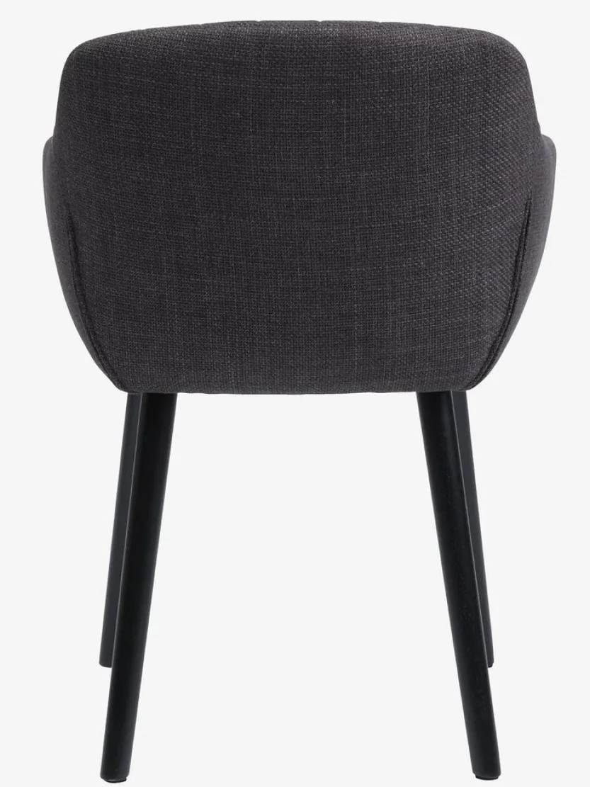 Eetkamerstoel ADSLEV antraciet grijze stof/zwart