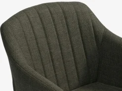 Eetkamerstoel ADSLEV olijfgroene stof/eiken kleur