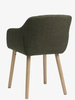 Eetkamerstoel ADSLEV olijfgroene stof/eiken kleur
