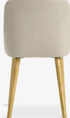 Eetkamerstoel ADSLEV zonder armleuning beige/eiken kleur