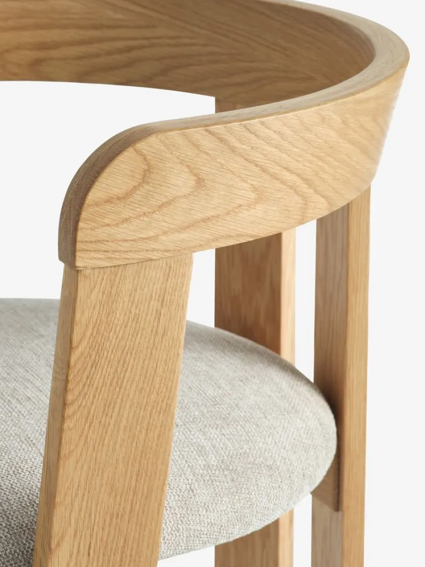 Eetkamerstoel BOVRUP eiken/beige stof