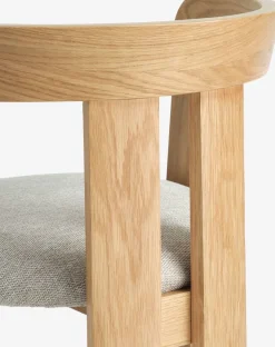 Eetkamerstoel BOVRUP eiken/beige stof