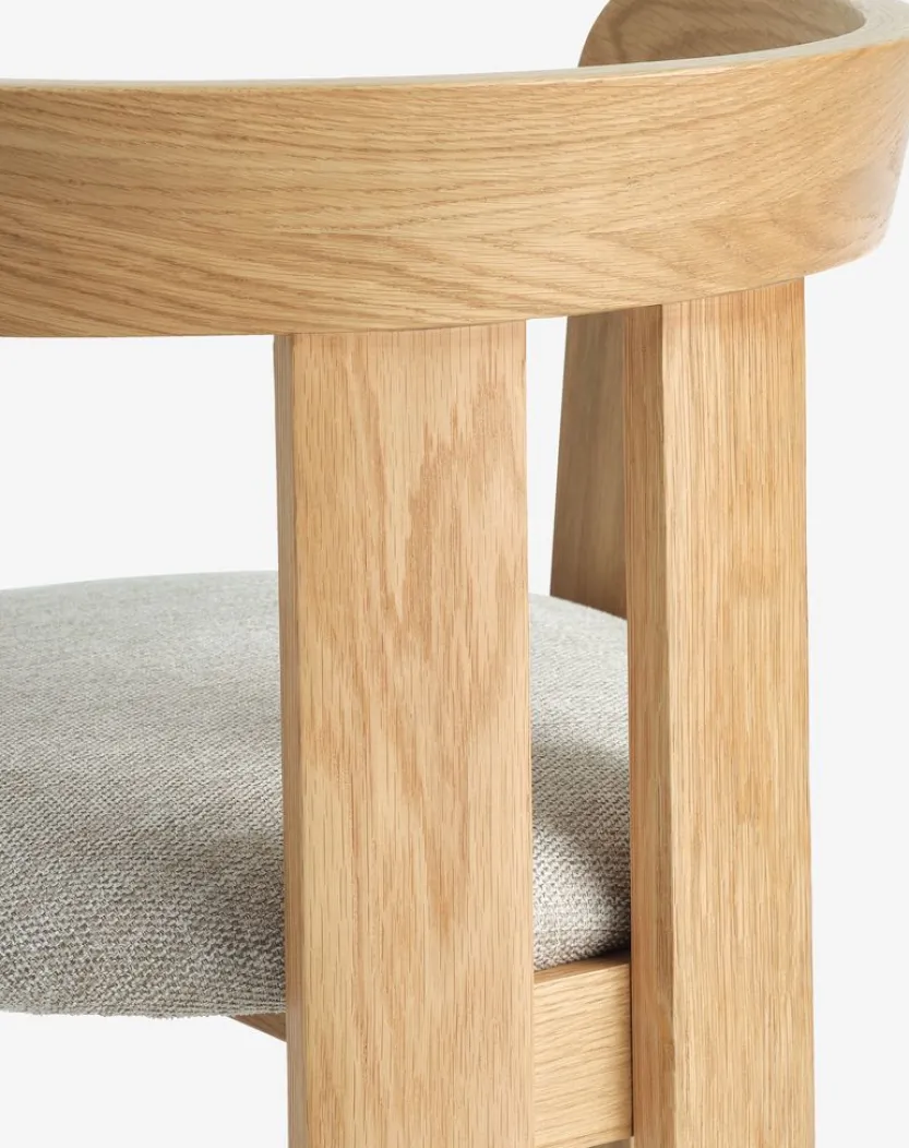 Eetkamerstoel BOVRUP eiken/beige stof