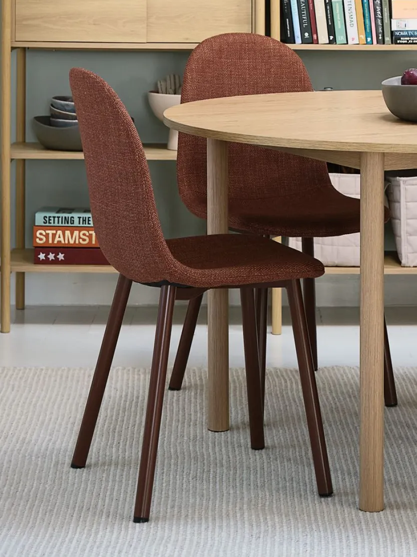 Eetkamerstoel EJSTRUP terracotta stof