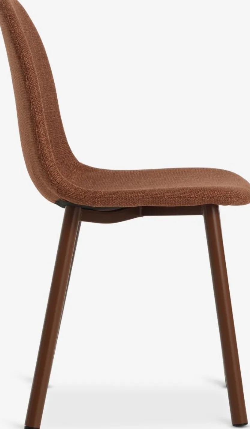 Eetkamerstoel EJSTRUP terracotta stof