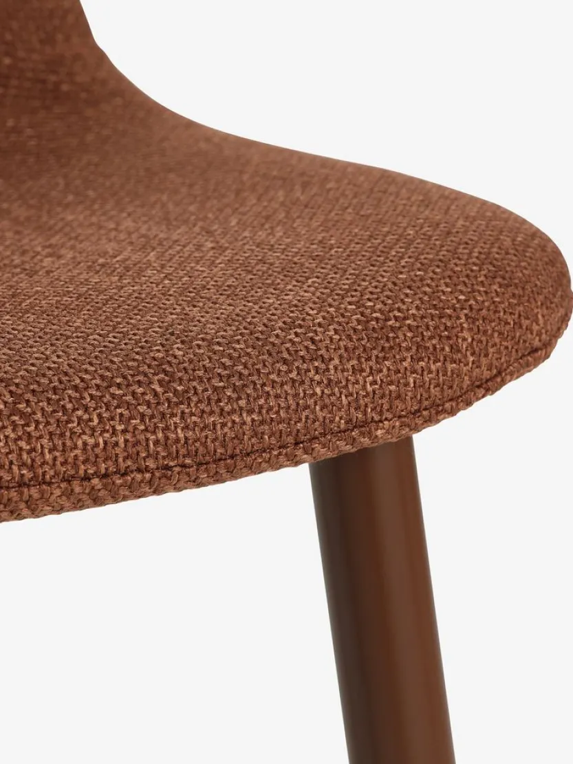 Eetkamerstoel EJSTRUP terracotta stof