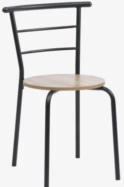 Eetkamerstoel GADSTRUP zwart/eiken kleur