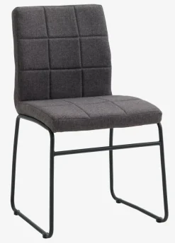 Eetkamerstoel HAMMEL grijze stof/zwart