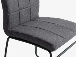 Eetkamerstoel HAMMEL grijze stof/zwart