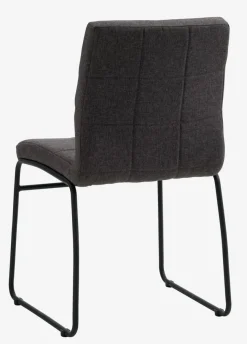 Eetkamerstoel HAMMEL grijze stof/zwart