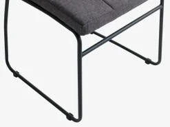 Eetkamerstoel HAMMEL grijze stof/zwart