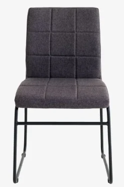 Eetkamerstoel HAMMEL grijze stof/zwart