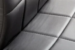 Eetkamerstoel HAMMEL zwart kunstleer/chroom