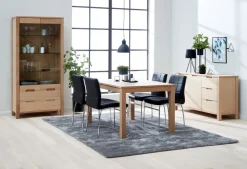 Eetkamerstoel HAMMEL zwart kunstleer/chroom