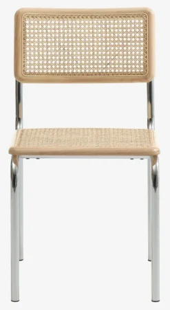 Eetkamerstoel HASSING rotan/chroom