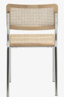 Eetkamerstoel HASSING rotan/chroom