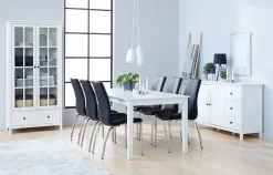 Eetkamerstoel HAVNDAL zwart kunstleer/chroom