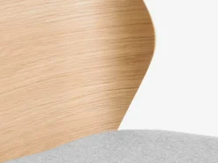 Eetkamerstoel HORNE lichtgrijs/eiken