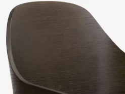 Eetkamerstoel HVIDOVRE donker eiken/zwarte stof