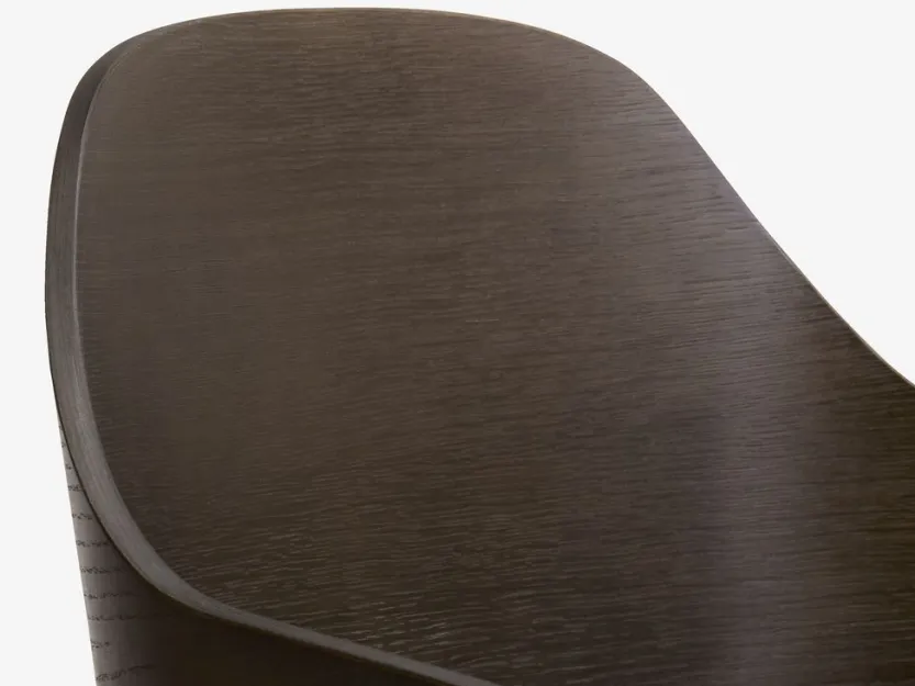 Eetkamerstoel HVIDOVRE donker eiken/zwarte stof