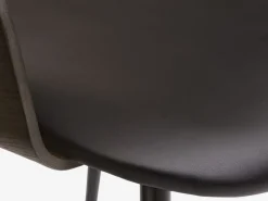 Eetkamerstoel HVIDOVRE donker eiken/zwarte stof