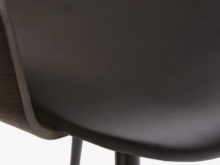 Eetkamerstoel HVIDOVRE donker eiken/zwarte stof