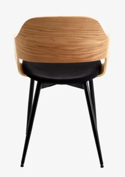 Eetkamerstoel HVIDOVRE eiken/zwarte stof