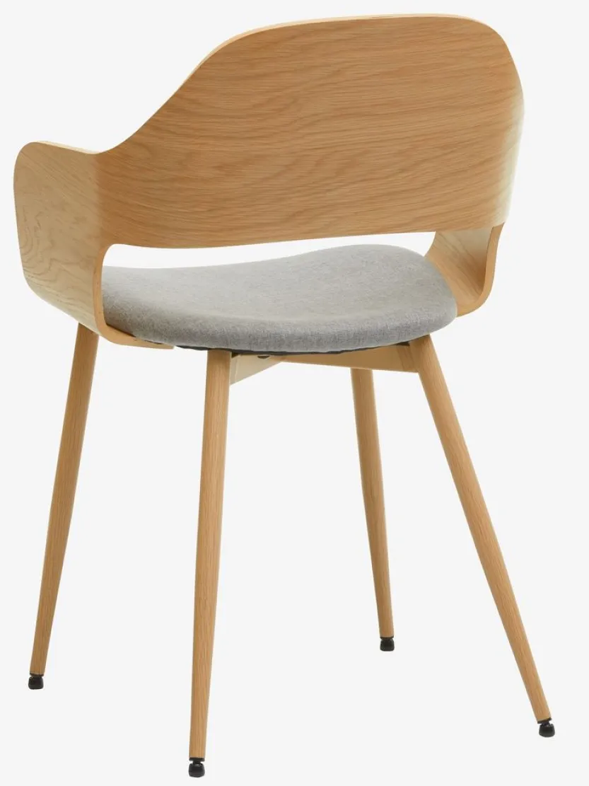 Eetkamerstoel HVIDOVRE licht eiken/licht grijze stof