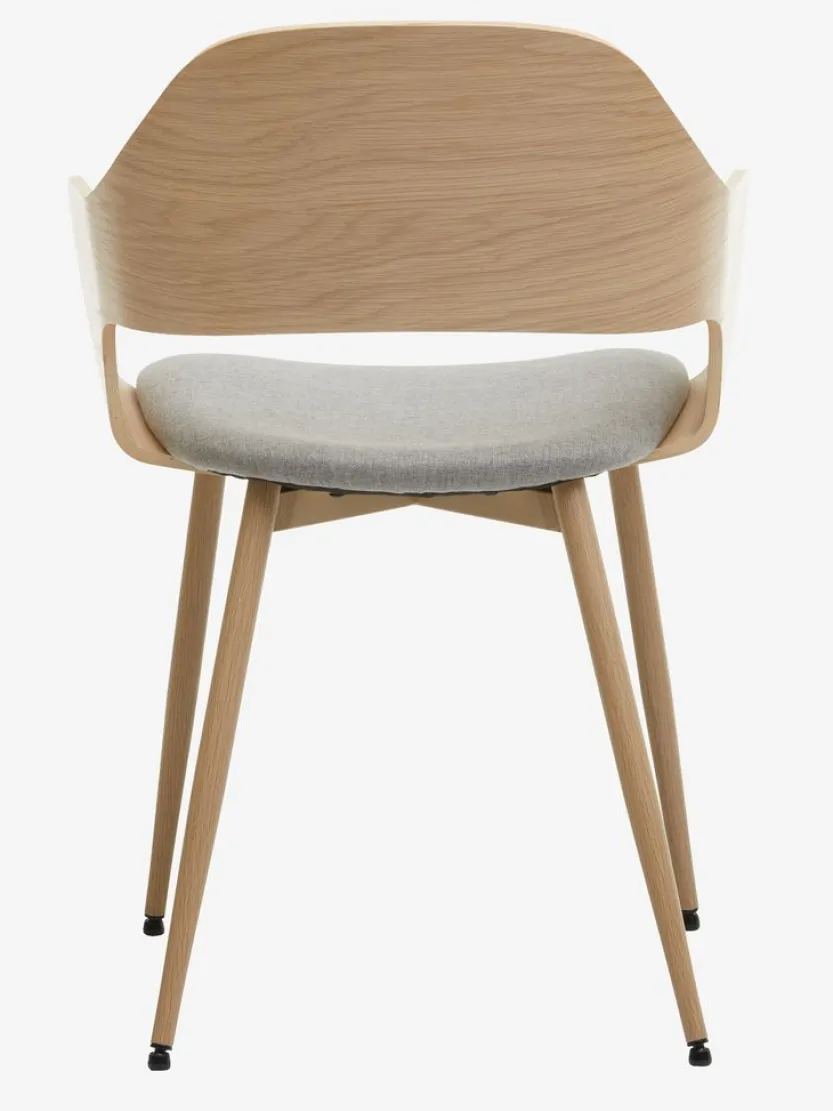 Eetkamerstoel HVIDOVRE licht eiken/licht grijze stof