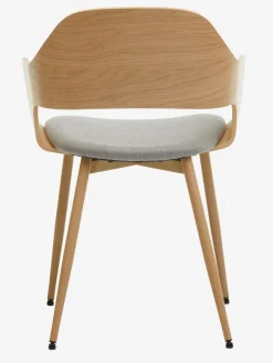 Eetkamerstoel HVIDOVRE licht eiken/licht grijze stof