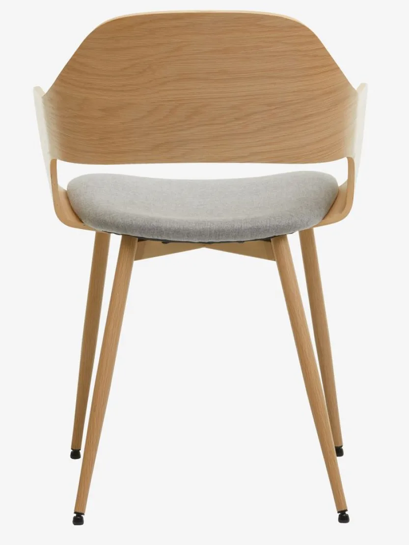 Eetkamerstoel HVIDOVRE licht eiken/licht grijze stof