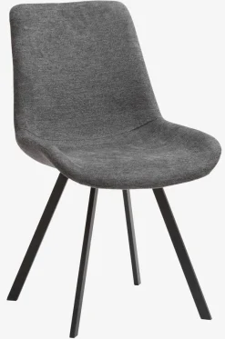 Eetkamerstoel HYGUM draai grijs/zwart