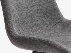 Eetkamerstoel HYGUM draai grijs/zwart