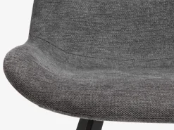 Eetkamerstoel HYGUM draai grijs/zwart