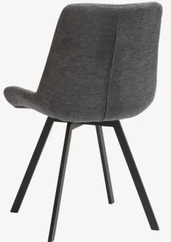 Eetkamerstoel HYGUM draai grijs/zwart