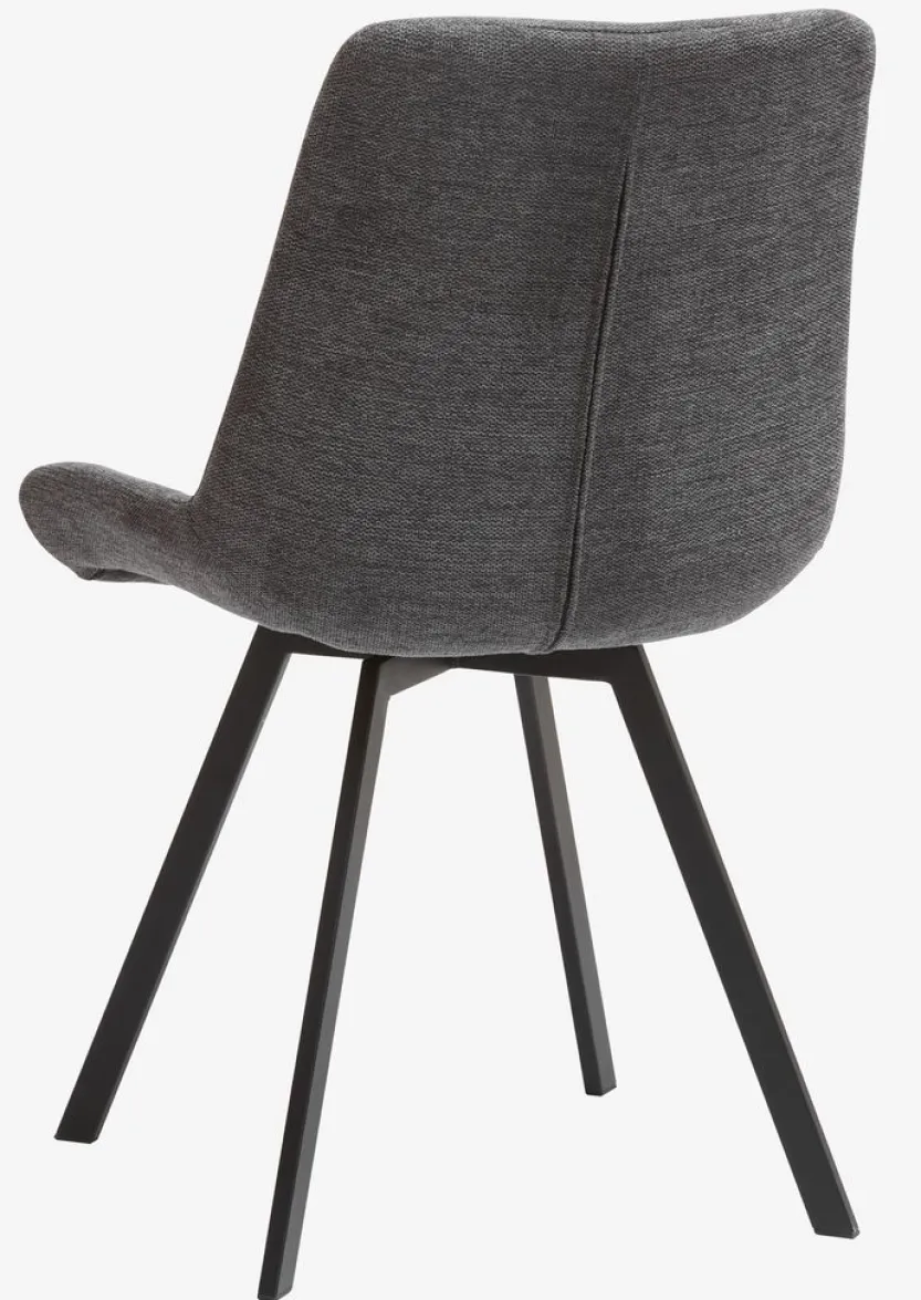 Eetkamerstoel HYGUM draai grijs/zwart