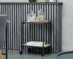 Eetkamerstoel JONSTRUP asfalt stof/eiken kleur