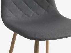 Eetkamerstoel JONSTRUP asfalt stof/eiken kleur