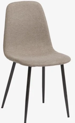 Eetkamerstoel JONSTRUP beige stof/donker eiken kleur