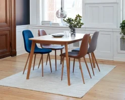 Eetkamerstoel JONSTRUP cognac kunstleer/eiken kleur