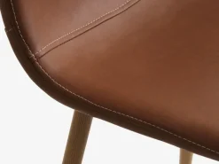 Eetkamerstoel JONSTRUP cognac kunstleer/eiken kleur