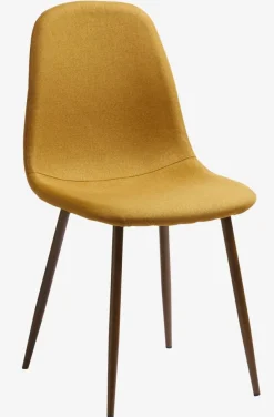 Eetkamerstoel JONSTRUP curry stof/donker eiken kleur